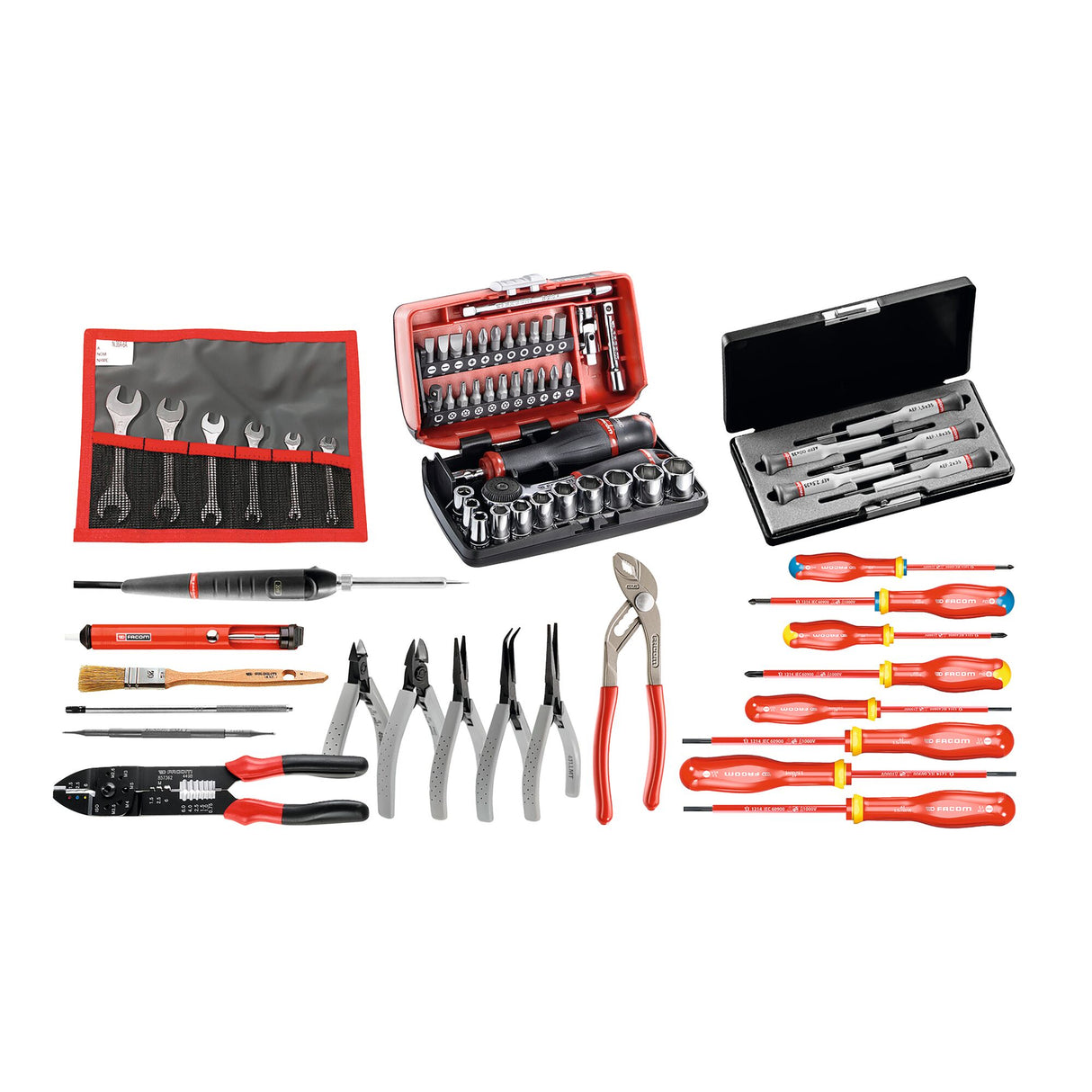 Sélection électricien 69 outils - boîte à outils métal