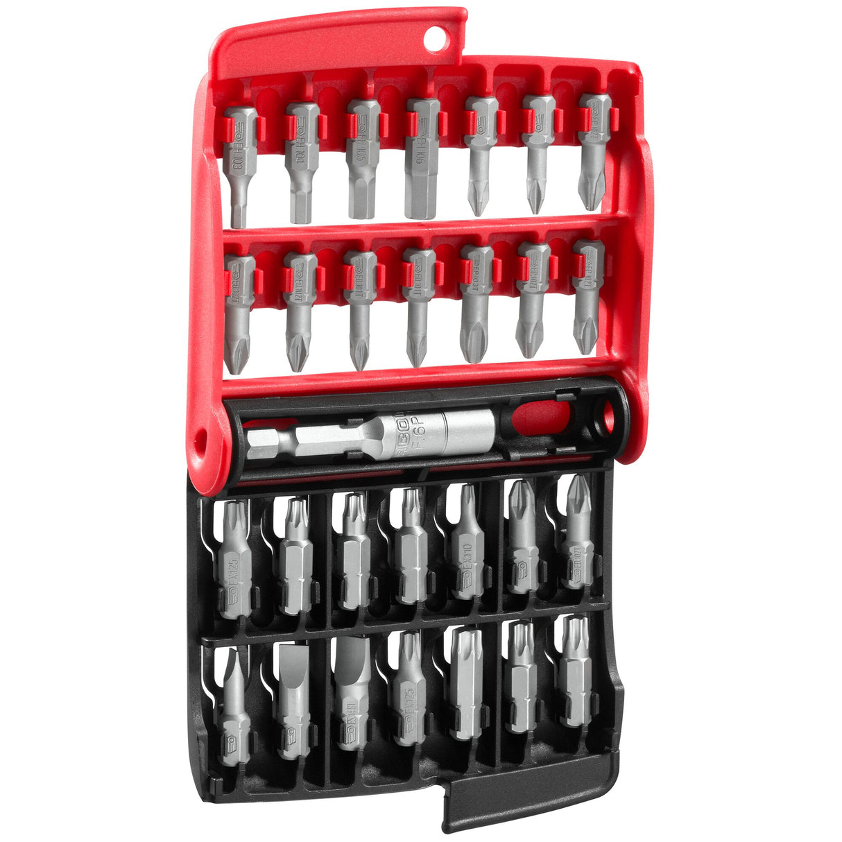 Boîte de 28 embouts (fente, PH, PZ, 6 pans, Torx)