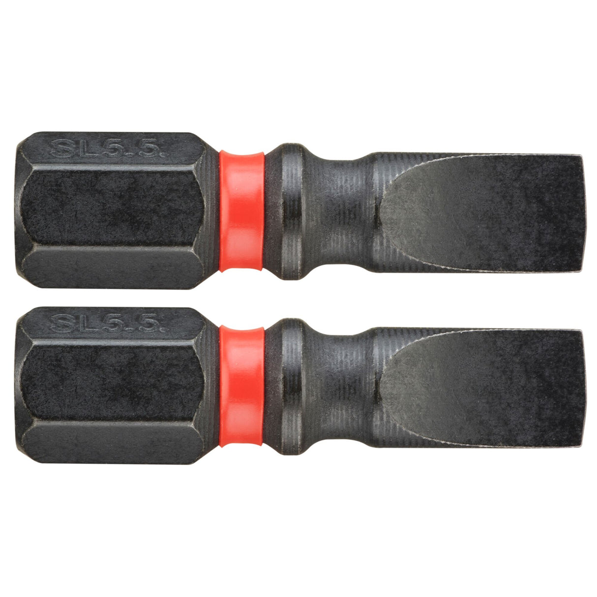 Embouts de vissage pour tournevis à impact Flextorq, L 25 mm, empreinte vis fendue, 5,5 mm, 2 pièces