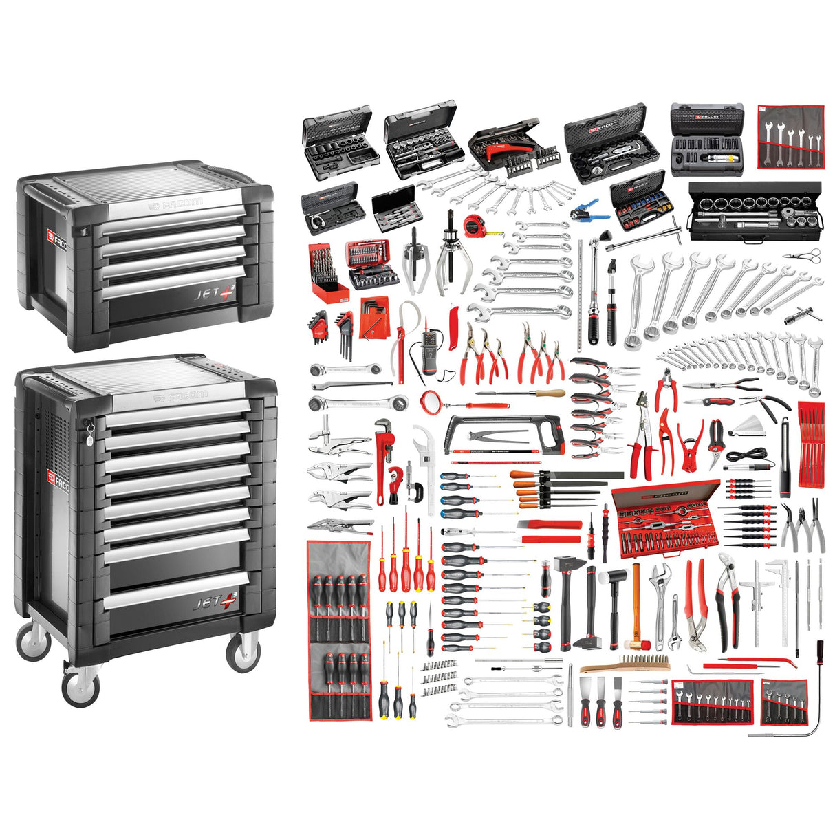 Sélection maintenance industrielle 528 outils - servante 8 tiroirs et coffre