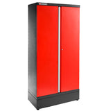 Armoire 2 portes pleines, 3 étagères, L 1000 x p 506 x h 2060 mm, rouge