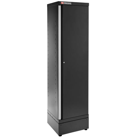 Armoire 1 porte pleine, 3 étagères, L 533 x p 506 x h 2060 mm, noire