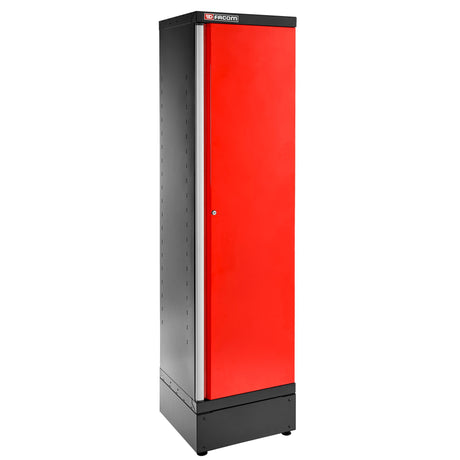 Armoire 1 porte pleine, 3 étagères, L 533 x p 506 x h 2060 mm, rouge