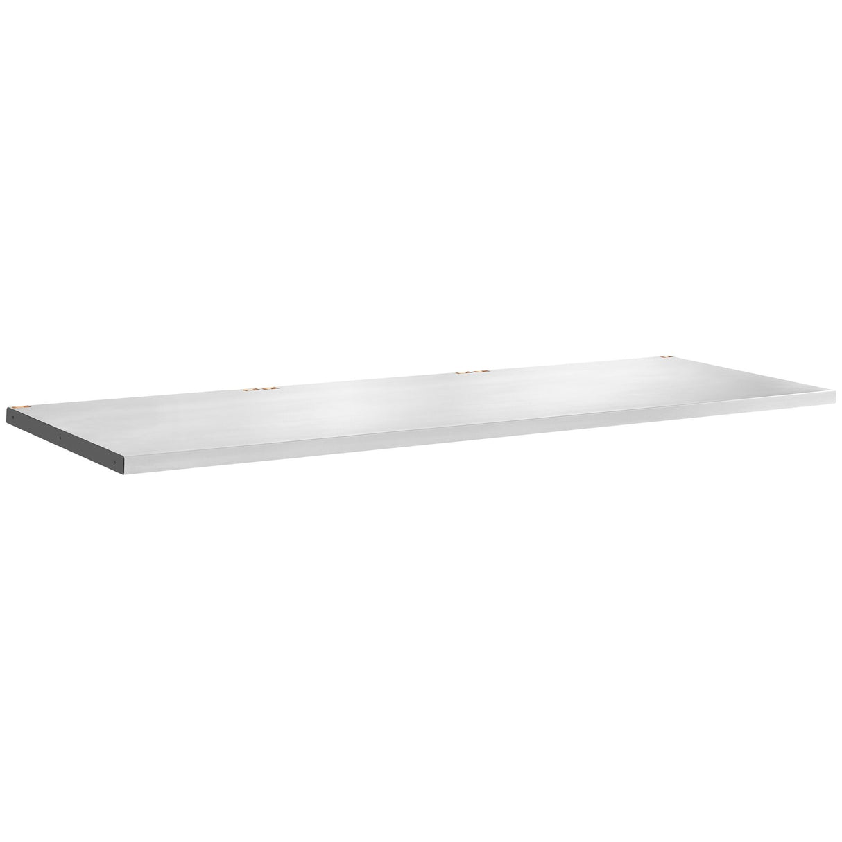 Plateau bois et inox, 40 mm, 2182 x 750 mm, résistance charge statique 1000 kg