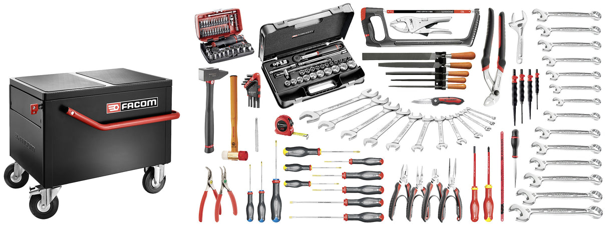 Sélection maintenance industrielle 147 outils - servante-coffre